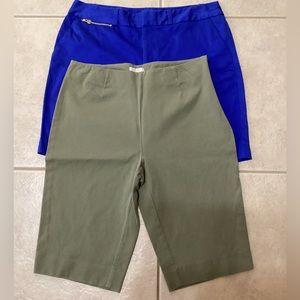 Two Pair Flat Front Size 10 Bermuda Shorts | EUC